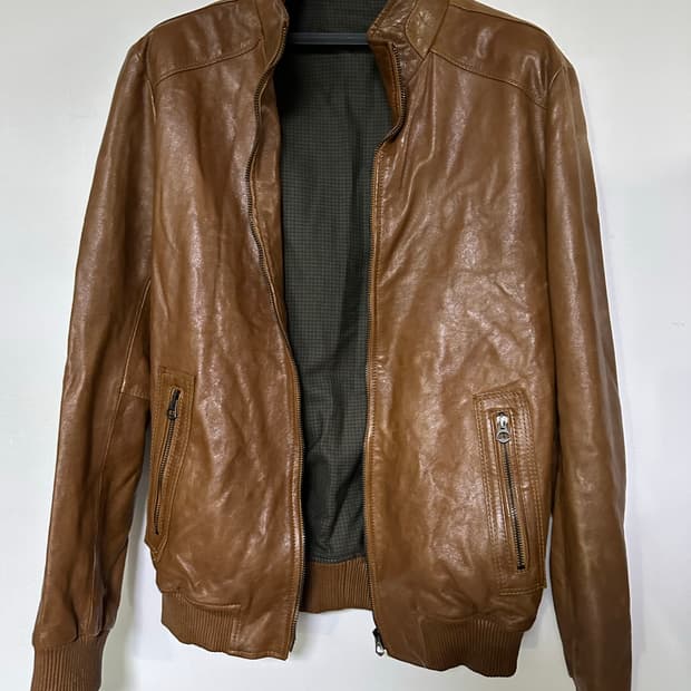 Cutter & Buck 남성 가죽 자켓 캐멀 95