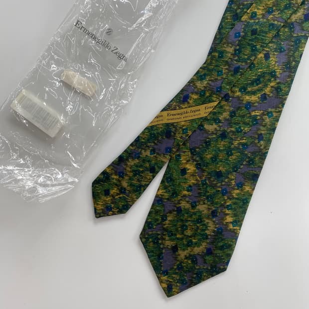 택달린 미사용품 에르메네질도 제냐 정품 명품 넥타이