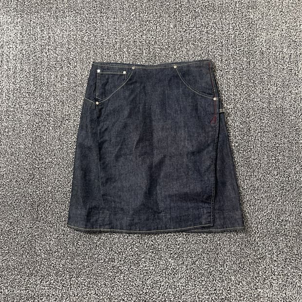 빈티지9. 리바이스 엔지니어드 진 데님 랩 스커트 청치마 미니 스커트