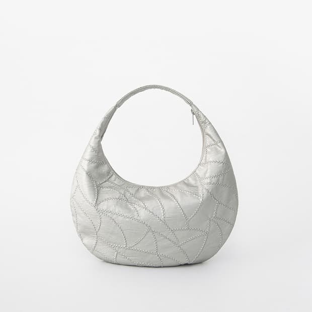 레귤러 PATCHWORK HOBO BAG SILVER
