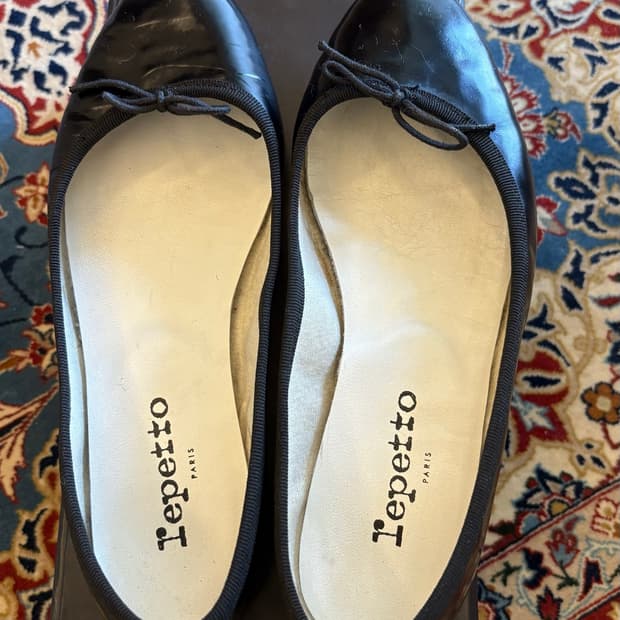 레페토 플랫 블랙 repetto cuir veritable black