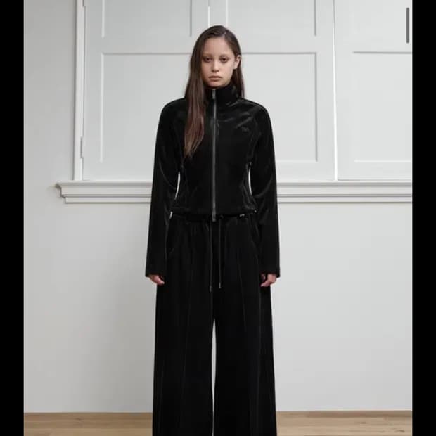 (세트) 트리밍버드 벨벳 트레이닝복 velour 셋업