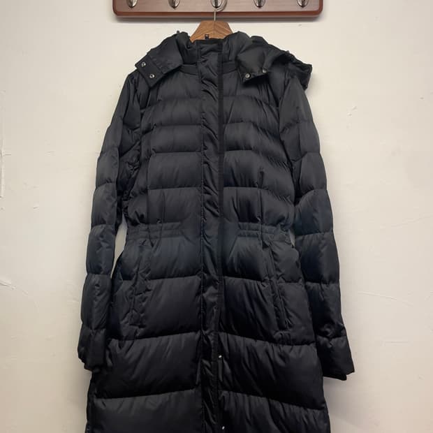 띠어리 (우먼) 블랙 덕 다운 롱 패딩 