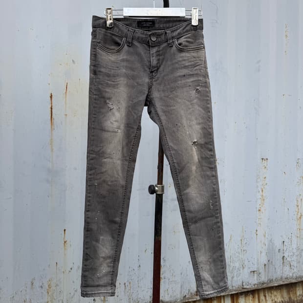 Gray Washed Slim Jeans