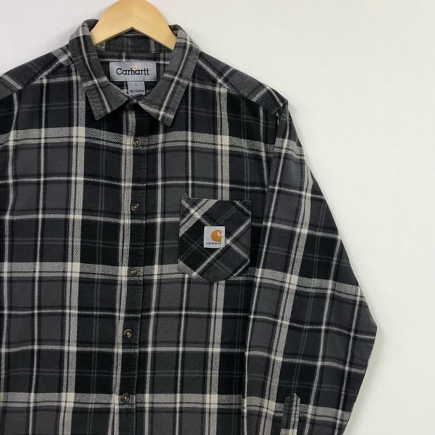 105 칼하트 블랙 체크 셔츠