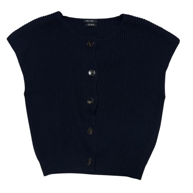 마시모 두띠 네이비 니트 베스트