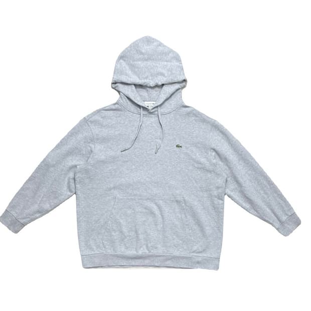 LACOSTE 그레이 후드티 US XXL