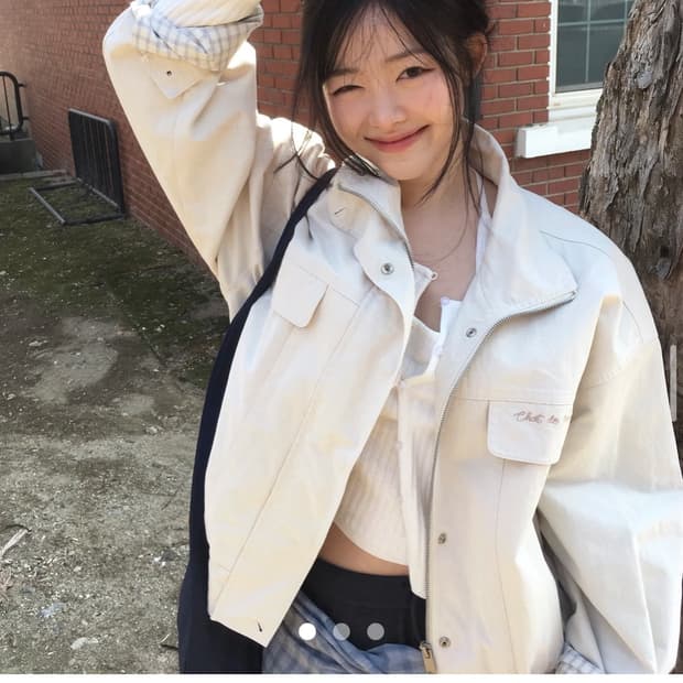 샤드라마 봄버 자켓 HIGH-NECK COTTON WASHED BOMBE