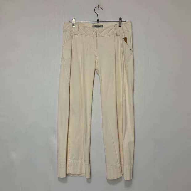 스포츠맥스 로우라이즈 골반바지 팬츠 아이보리 M-L