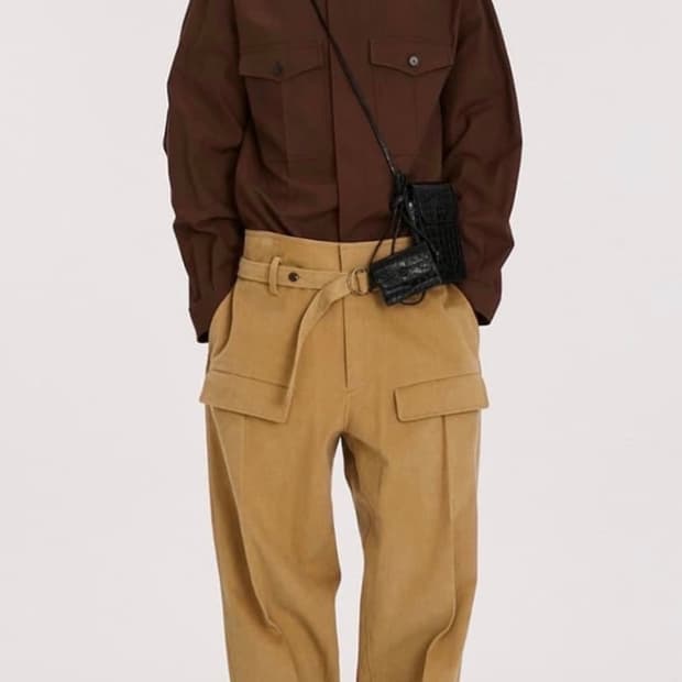 렉토 워크셔츠 브라운 L