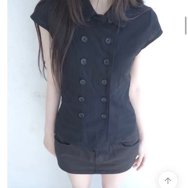 젤레나 버튼 반팔 셔츠