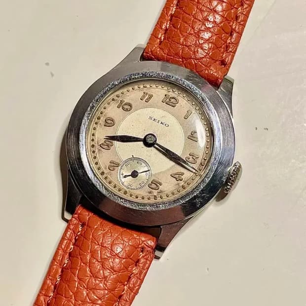 수리완료! 1930년대 빈티지 세이코 투톤 다이얼 수동 시계 SEIKO
