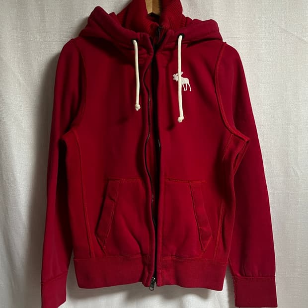 공용 아베크롬비 머슬 울프죠 후드 집업 후드티 S