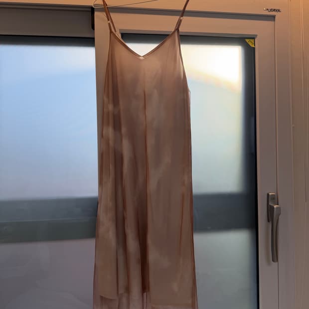 나염 매쉬 레이어드 원피스