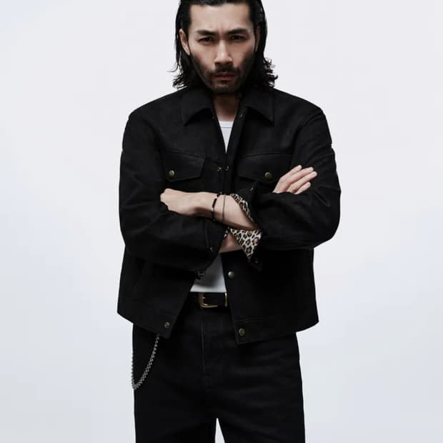 노홍철 럭키가이 신세틱 스웨이드 트러커 자켓 L 새상품 15만