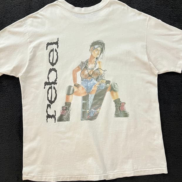 90s USA Hanes 빈티지 펑크 스케이터 티셔츠