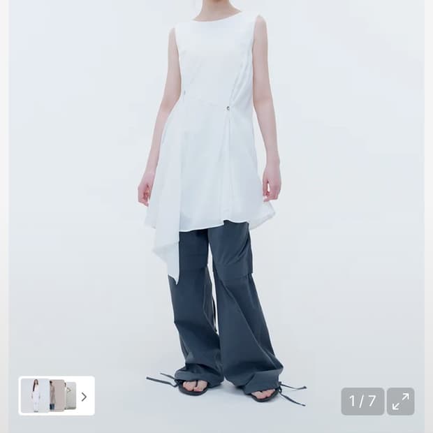 미세키서울 Billow sheer sleeveless one piece 