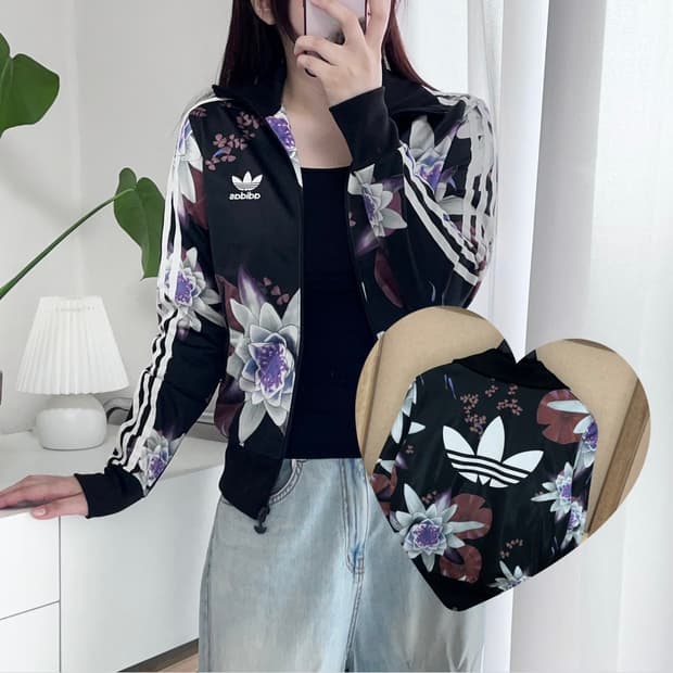 [정품] 아디다스 블랙 LOTUS PRINT 져지 [ 85 ]