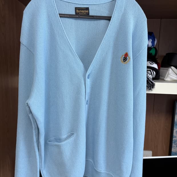 헤리티지플로스 가디건 스카이블루 M