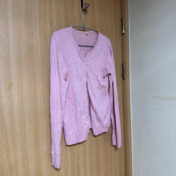 무인양품 muji 코랄 핑크가디건 m
