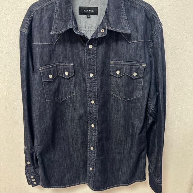 세비지 웨스턴 셔츠 XL 사이즈 판매합니다