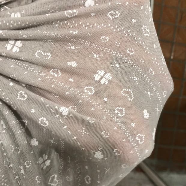 패턴 그레이 롱슬리브
