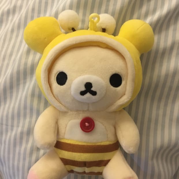 고전 코리락쿠마 꿀벌 인형 키링