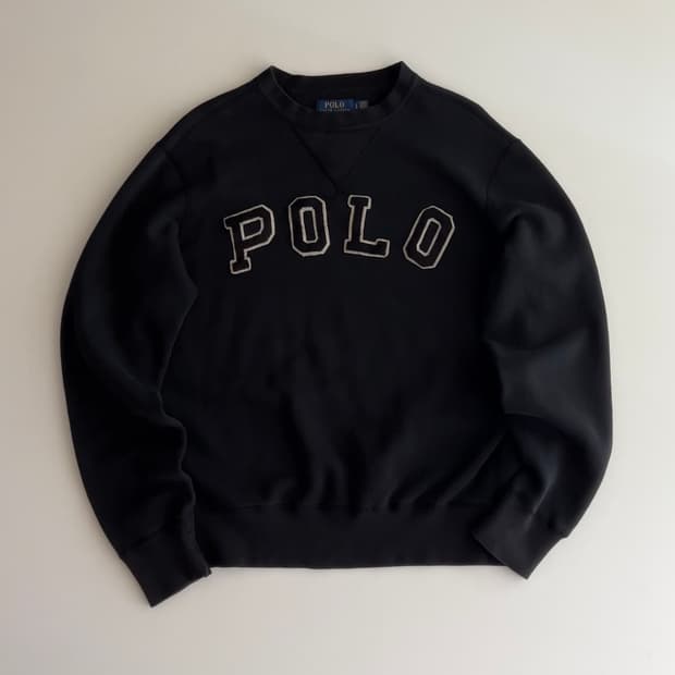 폴로 랄프로렌 POLO 로고 블랙 맨투맨  L