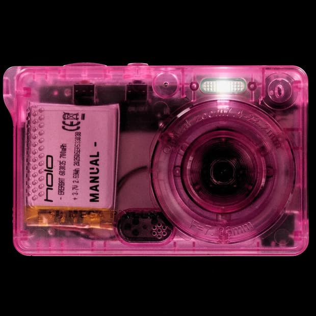 매뉴얼 홀로 핑크 디지털 카메라