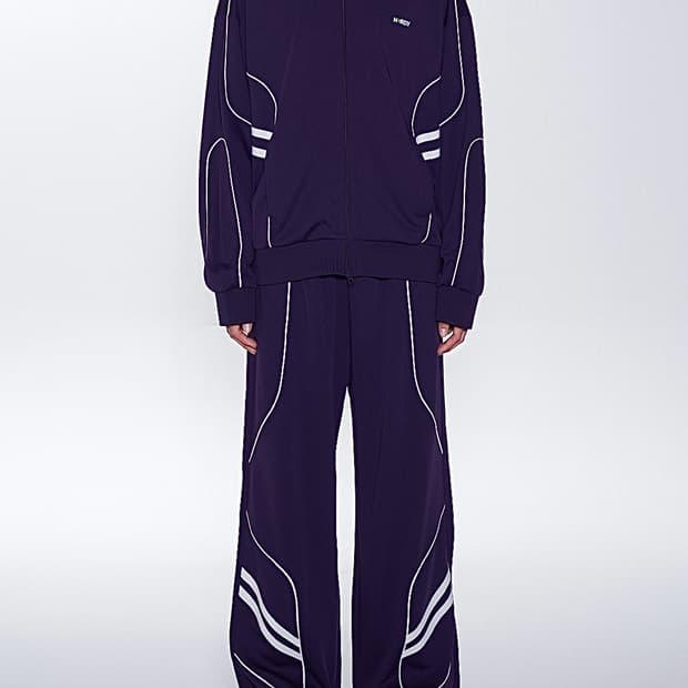 1회착 우체국 택포가격 엔디와이널디 레이싱트랙 탑&팬츠 셋업 다크퍼플 L