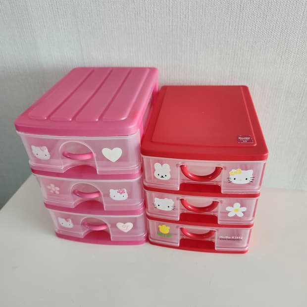 키티 3단 수납장 2개