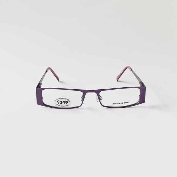 895 데드스탁 빈티지안경 퍼플 메탈 슬림 스퀘어 프레임 픽키
