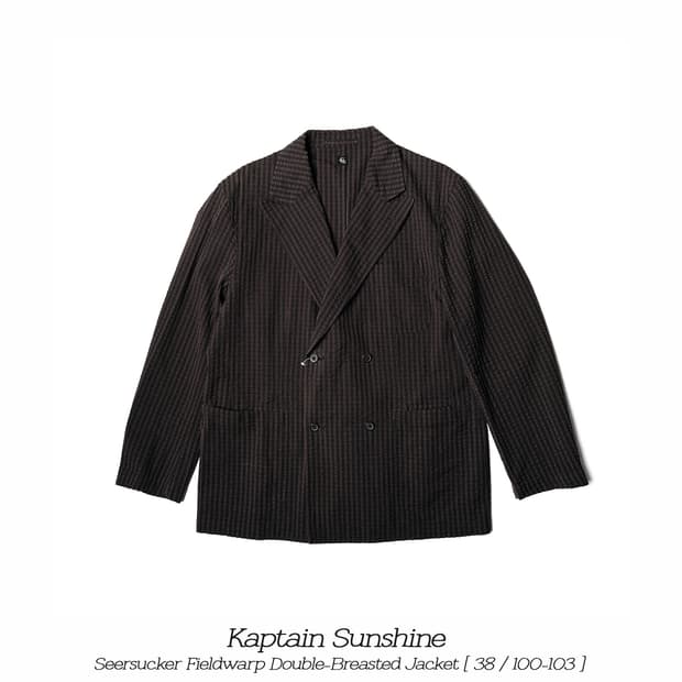 캡틴선샤인 씨어서커 더블 브레스티드 자켓 38사이즈(100-103)사이즈