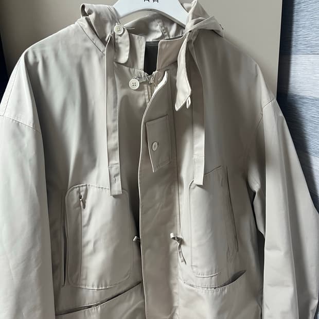 폴리테루 후디드 파카 베이지 2