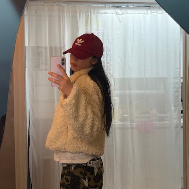 빈티지 뽀글 퍼 자켓