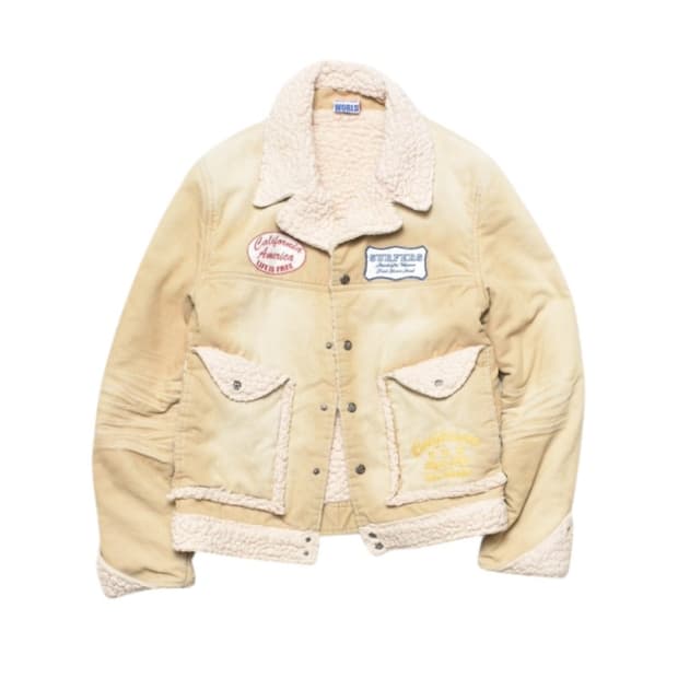 JPN 수입 빈티지 구제 패치 양털 자켓 N933