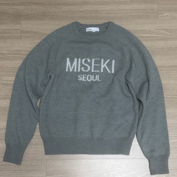 미세키서울 로고니트 그레이