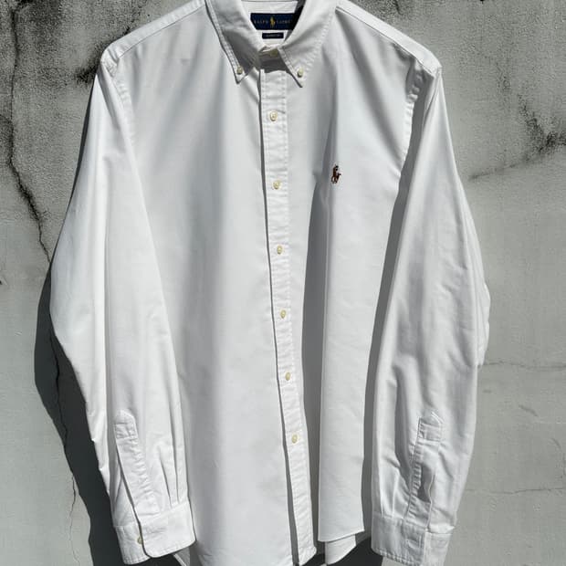 [2XL] 폴로 랄프로렌 화이트 옥스포드 셔츠