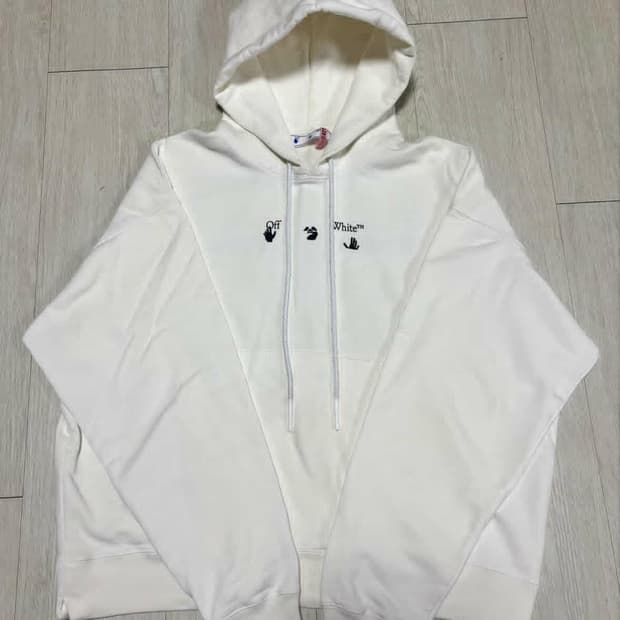 오프화이트 화이트 후드