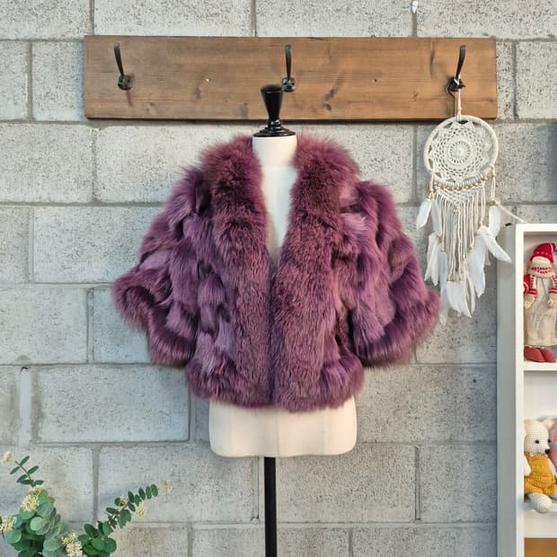 퍼플 폭스숏자켓