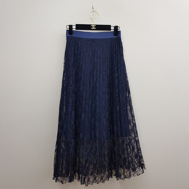 산드로 레이스 플리츠 롱 스커트 1사이즈