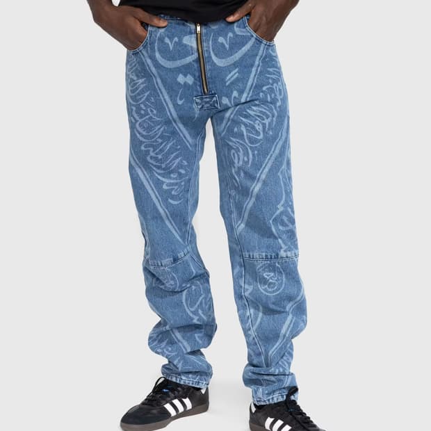 GmbH-Fatin Denim Trousers Indigo print