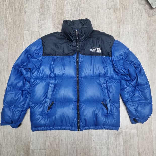 노스페이스 패딩 블루 L