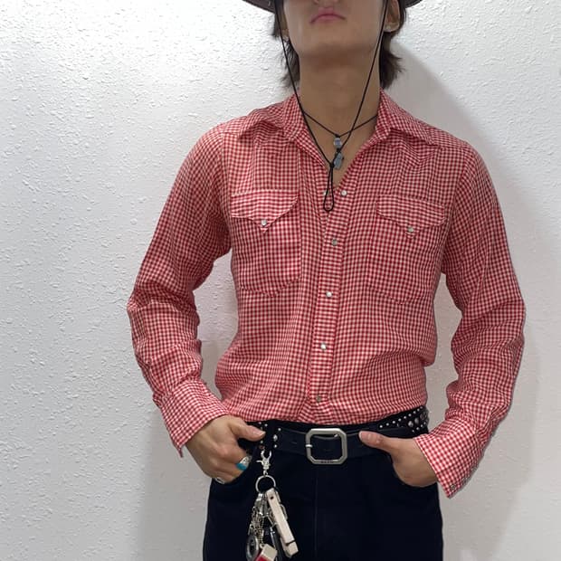 락마운트 70s 체크웨스턴셔츠