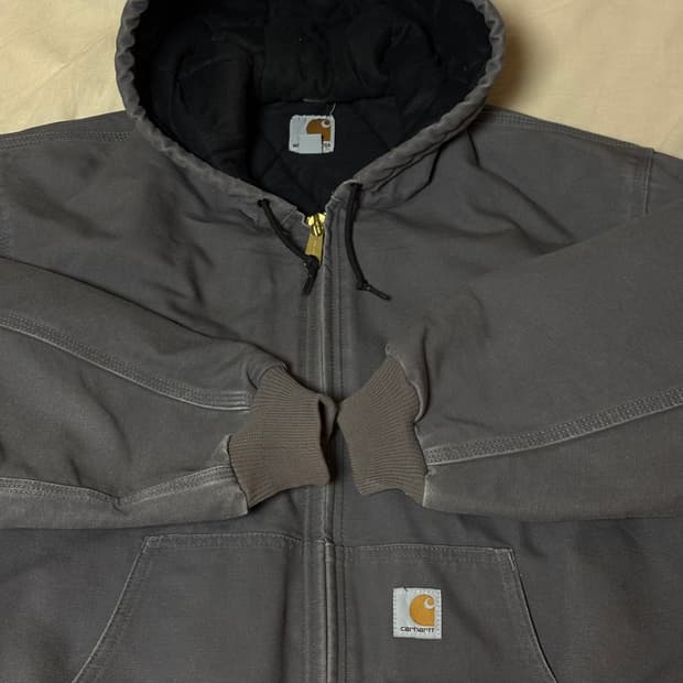 [XL] 빈티지 칼하트 덕액티브 워크자켓 J140 그레이
