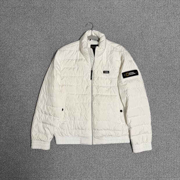 내셔널지오그래픽 경량 패딩 화이트 L 지켓