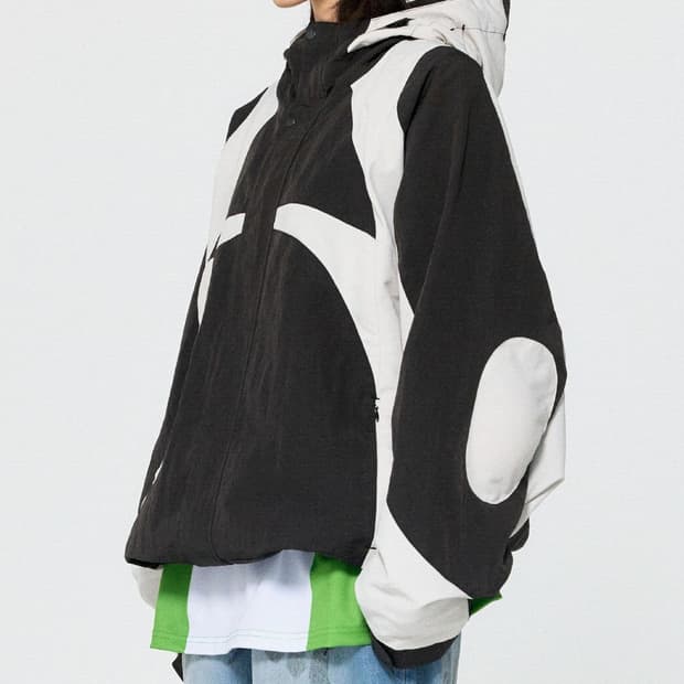 스키즘인듀싱 바이커 쉘 파카 바람막이 자켓 차콜 M