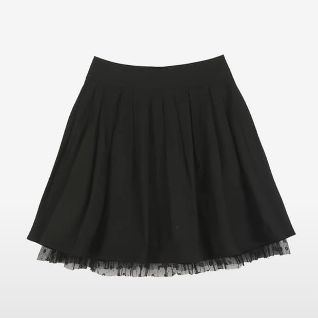 wsc 아카이브 미디 샤 스커트 블랙 1사이즈