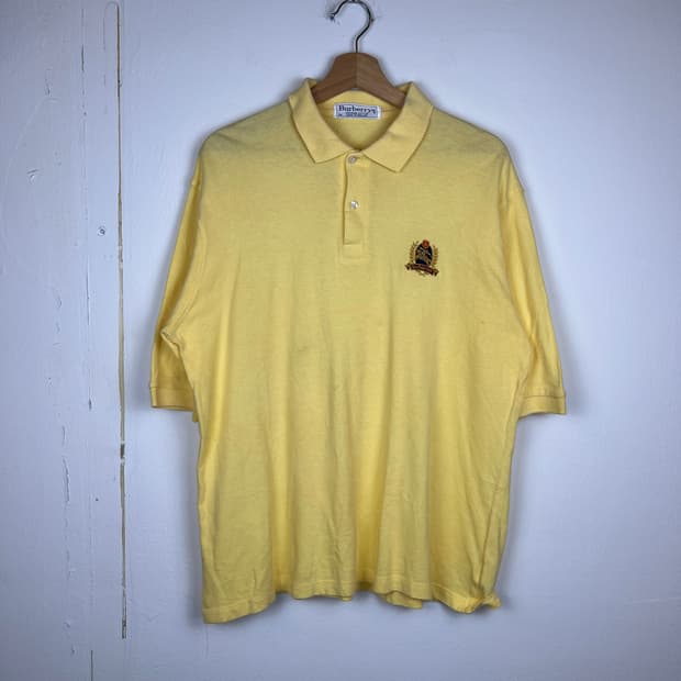 (정품) Burberrys 옐로우 폴로 반팔 티셔츠 M