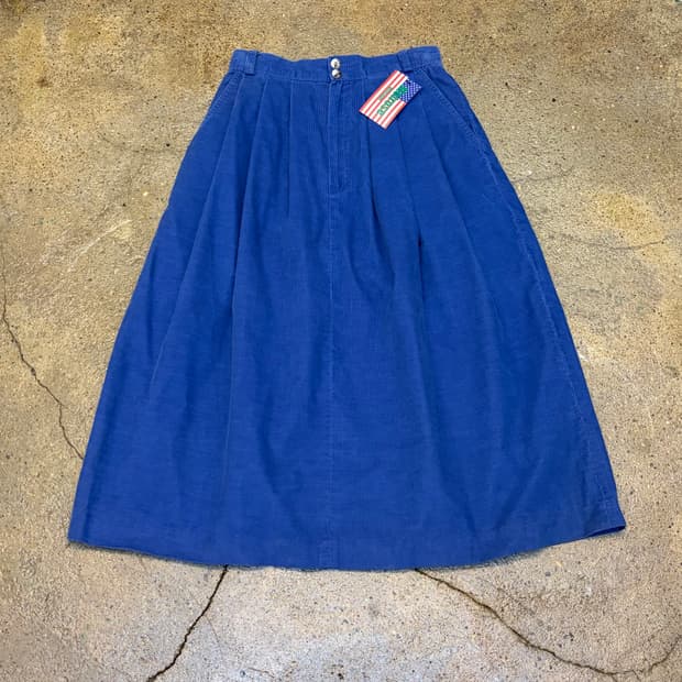 90s Made in USA 빈티지 엘엘빈 코듀로이 골덴 A라인 스커트